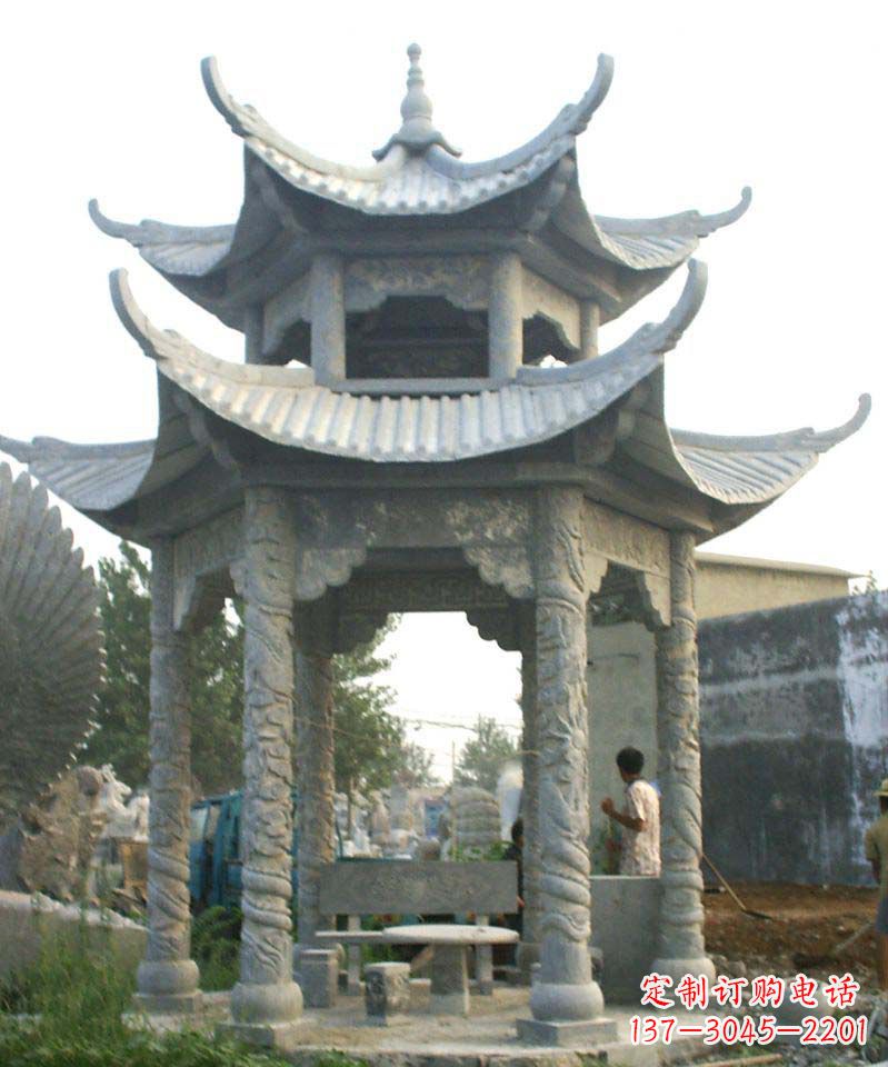 运城仿古石凉亭石雕