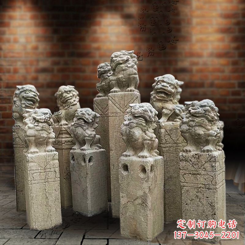 运城仿古栓马柱雕塑