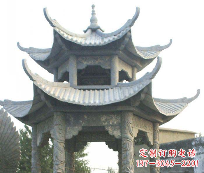 运城仿古双层石雕凉亭 (2)