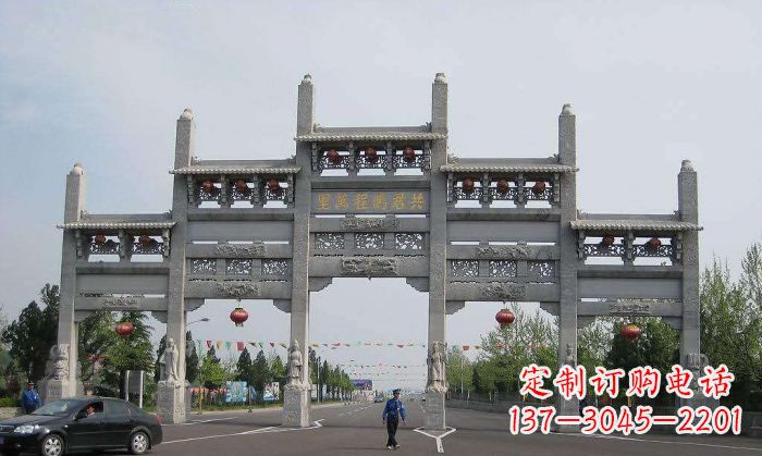 运城精美仿古石雕牌坊雕塑
