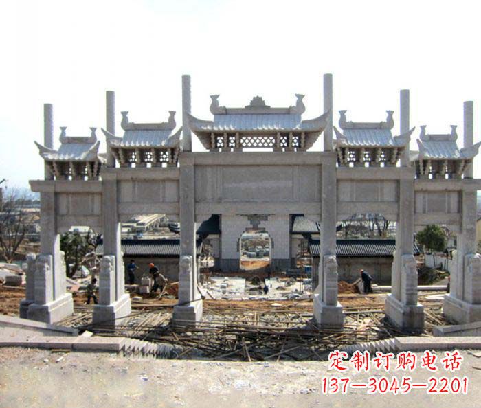 运城仿古五门石牌坊