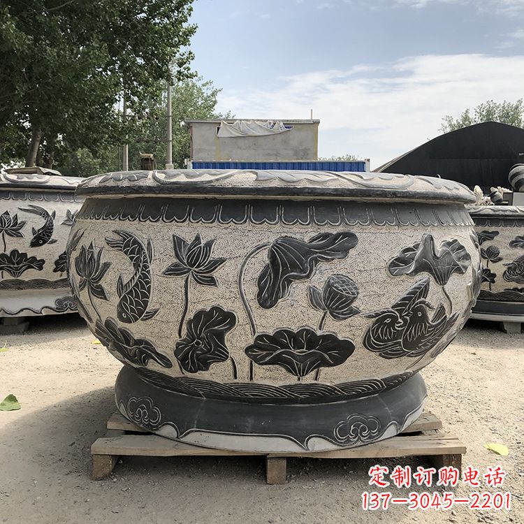 运城仿古鱼缸花盆摆件