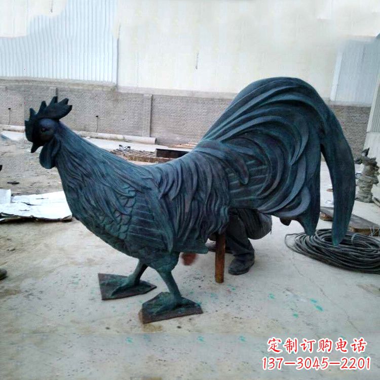 运城仿古做旧铜雕公鸡
