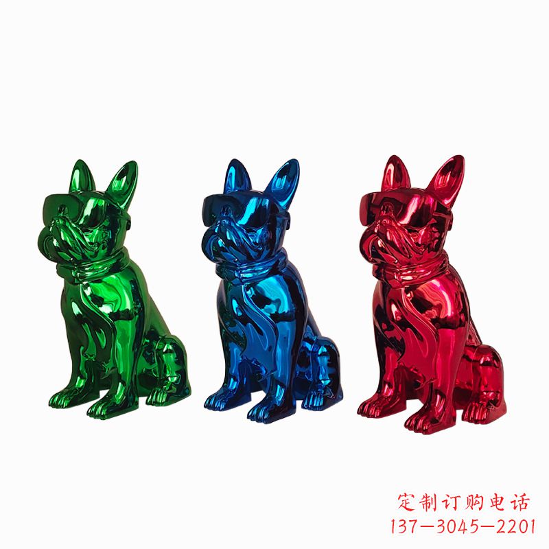 运城仿琉璃斗牛犬生肖狗摆件