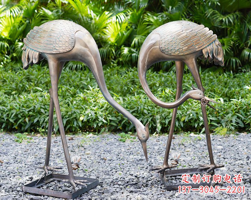 运城仿铜雕塑仙鹤