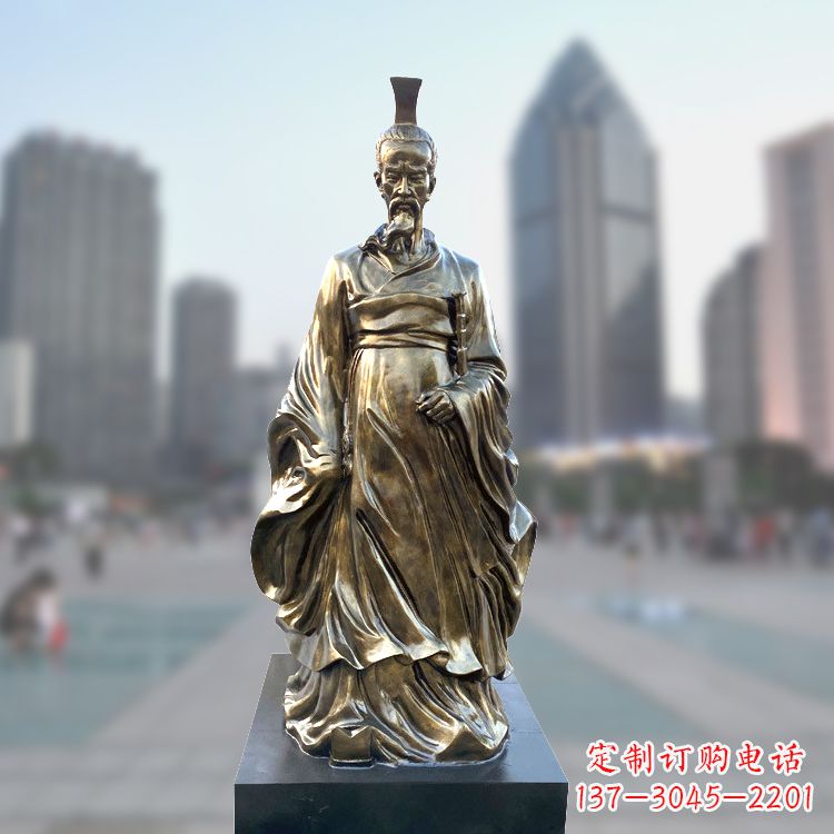 运城仿铜屈原雕像