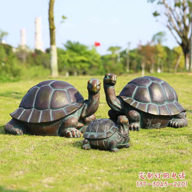运城仿铜乌龟-公园草坪动物雕塑摆件