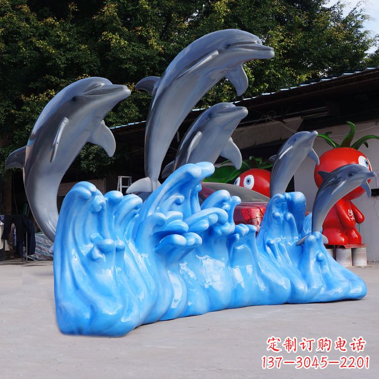 运城仿真海豚玻璃钢雕塑