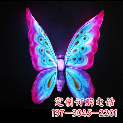 运城仿真蝴蝶_大号粉色发光款73x50x30