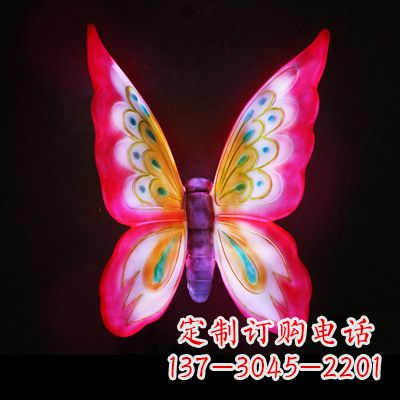 运城仿真蝴蝶_大号红色发光款70x50x30