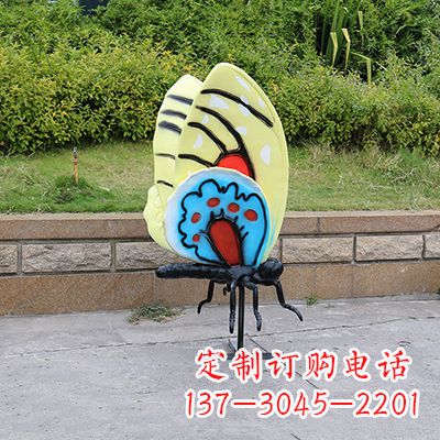 运城仿真蝴蝶_大号黄色款116x75x160