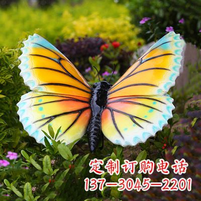 运城仿真蝴蝶_黄蓝色80x68x35