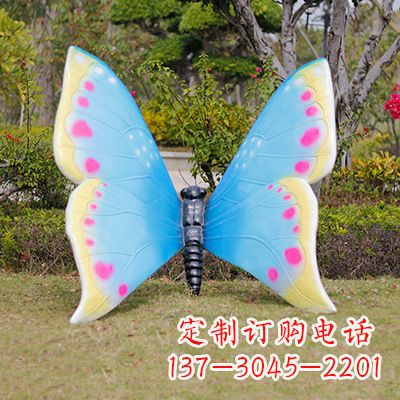 运城仿真蝴蝶_蓝白色款105x100x80