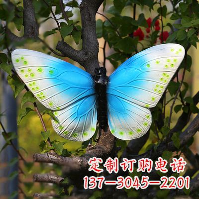 运城仿真蝴蝶_蓝白色款40x42x13