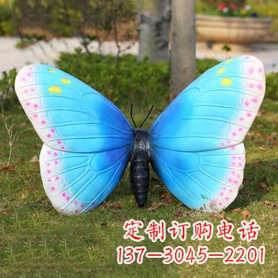 运城仿真蝴蝶_蓝白色款35x65x42