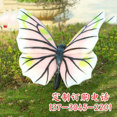 运城仿真蝴蝶_浅粉白色款80x76x40
