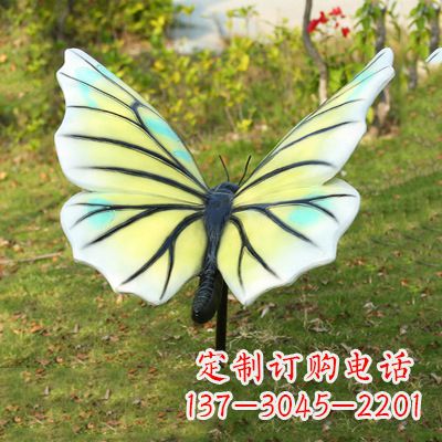 运城仿真蝴蝶_浅黄白色80x76x40