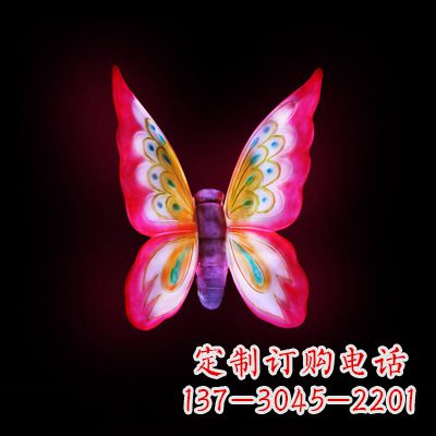 运城仿真蝴蝶_小号红色发光款37x48x20