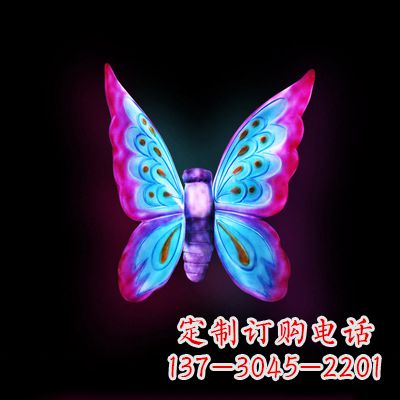 运城仿真蝴蝶_小号粉色发光款37x48x20