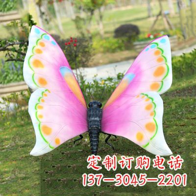 运城仿真蝴蝶_紫白色款105x100x80