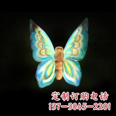 运城仿真蝴蝶_小号蓝色发光款37x48x20