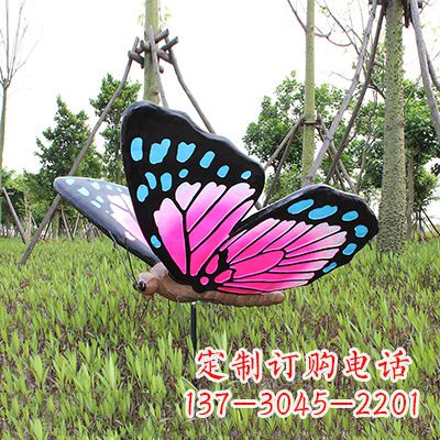 运城仿真蝴蝶_紫蓝黑款100x95x60