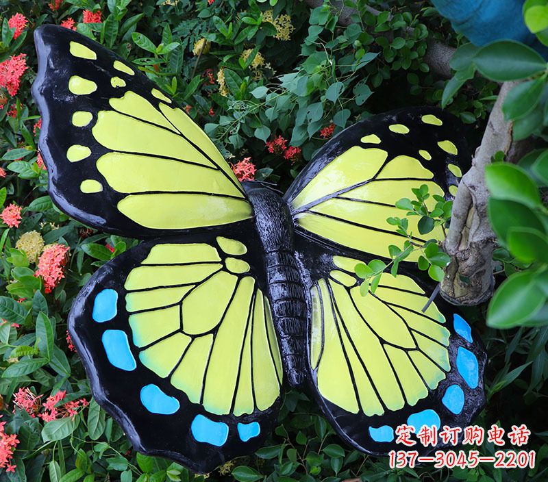 运城仿真蝴蝶摆件玻璃钢雕塑