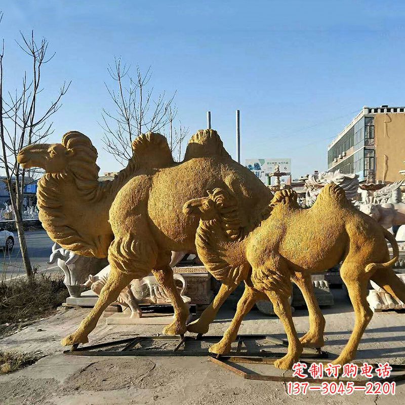运城仿真骆驼玻璃钢雕塑