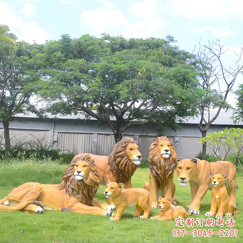 运城精美玻璃钢狮子雕塑