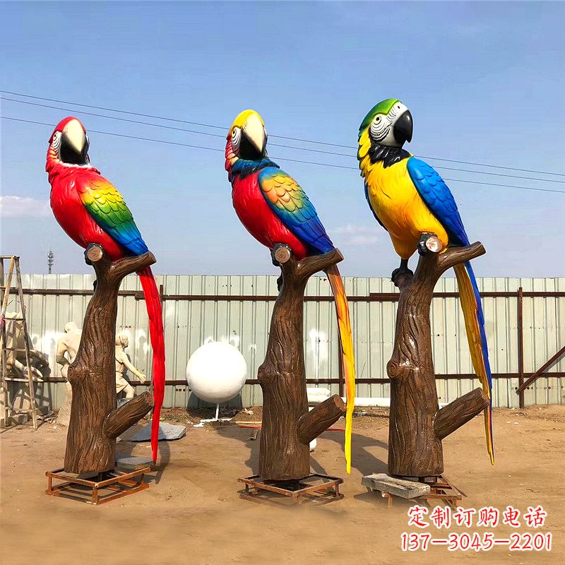 运城玻璃钢鹦鹉雕塑