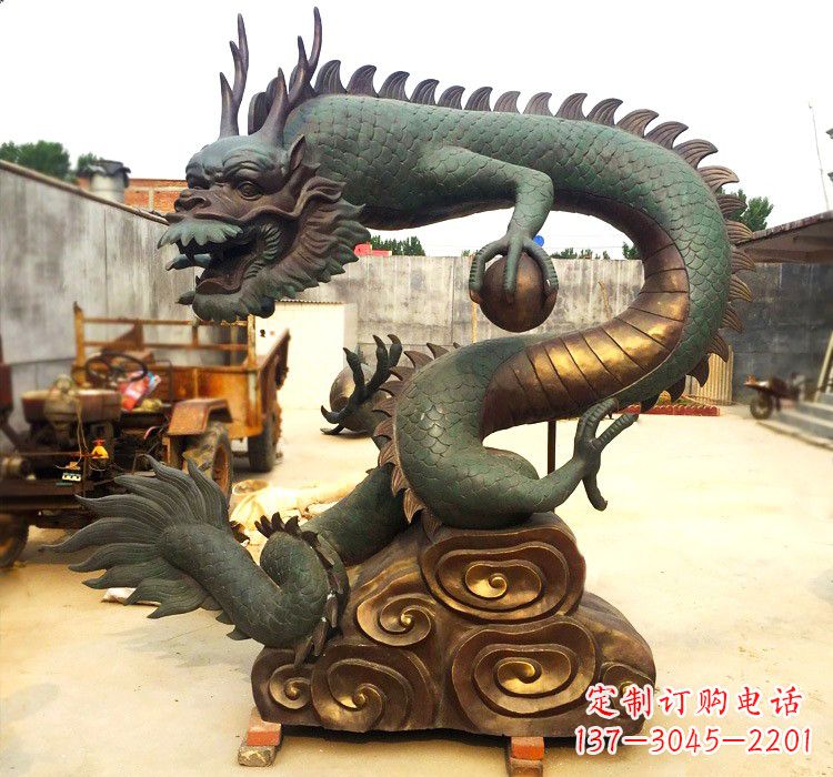 运城精致铜雕飞龙珠
