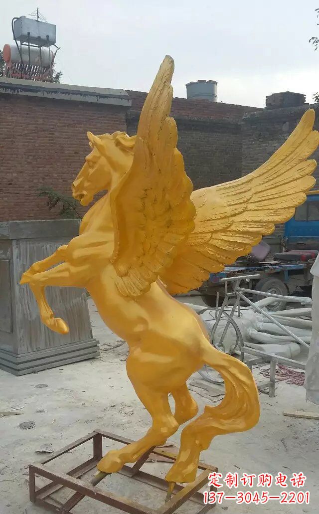 运城飞马玻璃钢仿铜动物雕塑