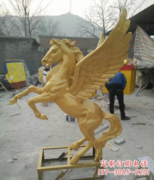 运城飞马动物铜雕，精美细腻