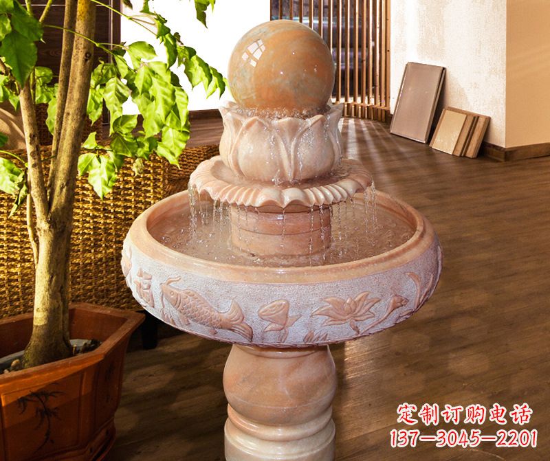 运城风水球石雕图片