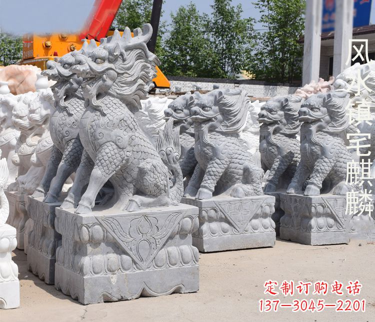 运城精雕细琢的麒麟石雕