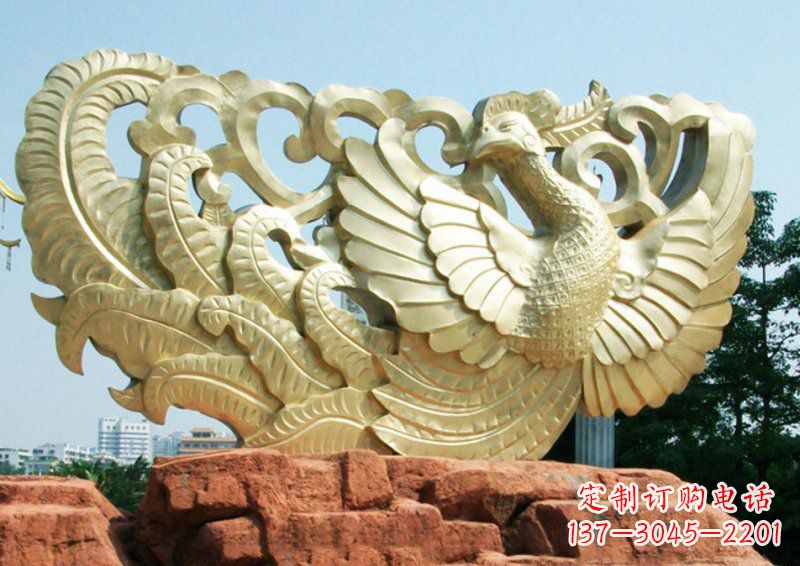 运城传统古典风格凤凰雕塑