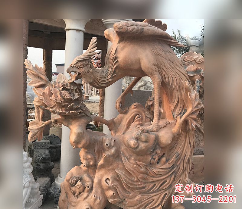 运城精美凤凰石雕