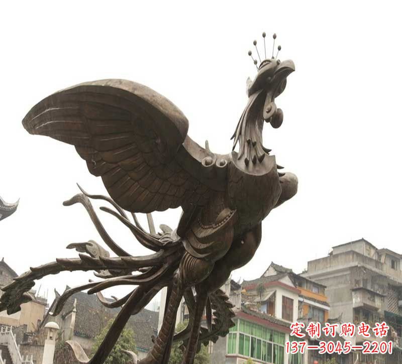 运城凤凰飞翔铜雕