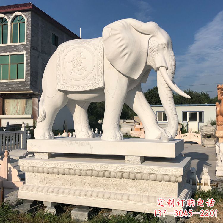 运城精美佛教大象石雕