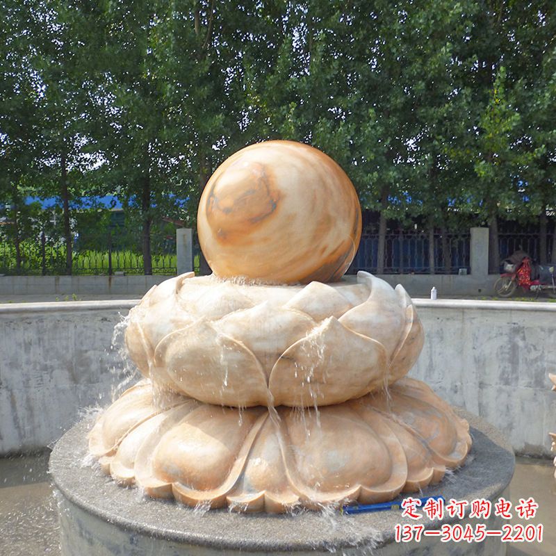 运城高档石制风水球雕塑让您的空间充满风水之力