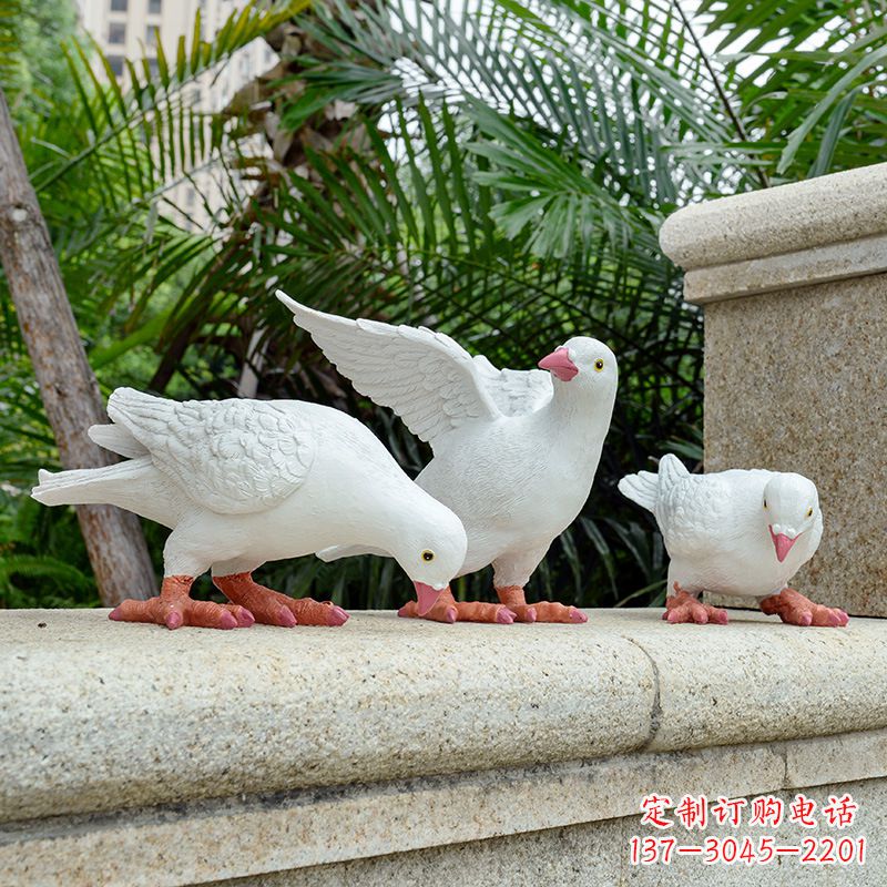 运城纯美飞翔——手工鸽子雕塑