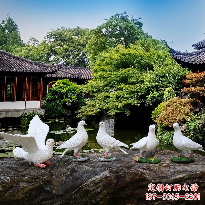 运城令人惊艳的鸽子雕塑