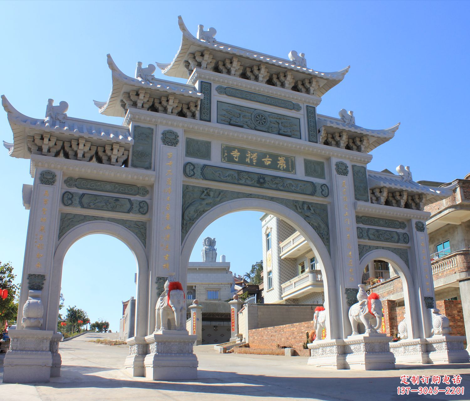 运城个性石雕牌坊楼—唯美精致的装饰品