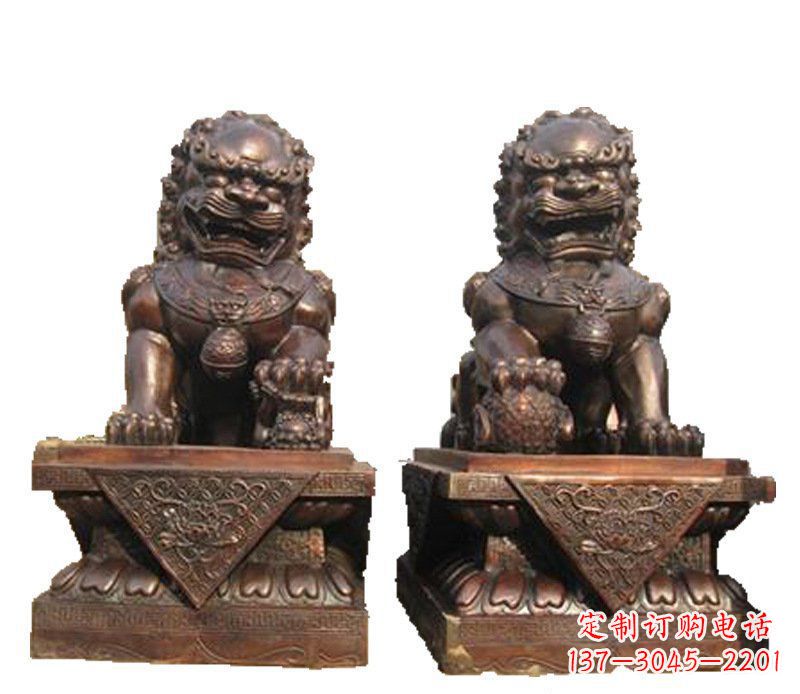运城公司汇丰狮子铜雕塑摆件 (2)