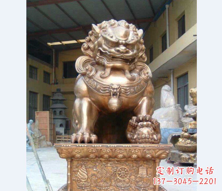 运城精致装饰型汇丰狮子铜雕塑