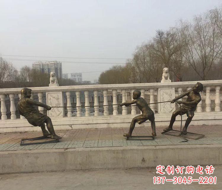 运城中领雕塑 | 铜雕像,营造欢乐的童年回忆