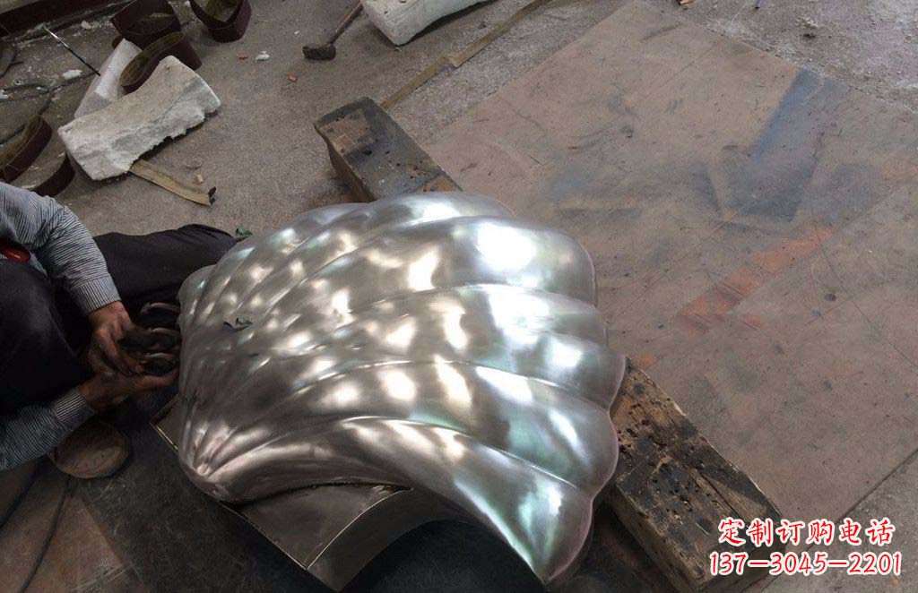 运城精致现代的不锈钢贝壳雕塑