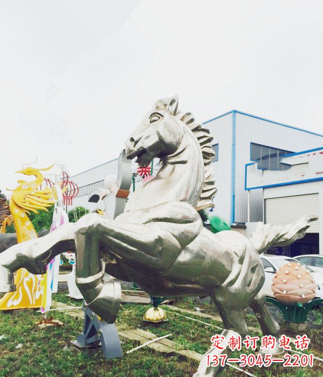 运城产品名称优雅的不锈钢雕塑——奔马