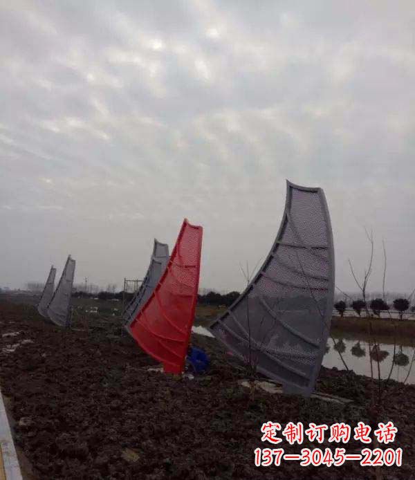 运城不锈钢抽象帆船雕塑