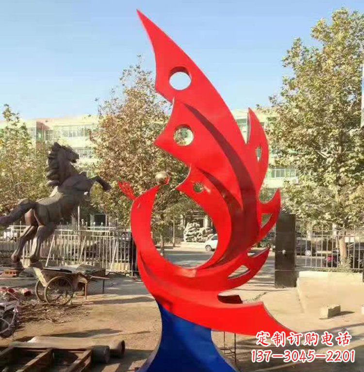 运城艺术精美的不锈钢凤凰雕塑